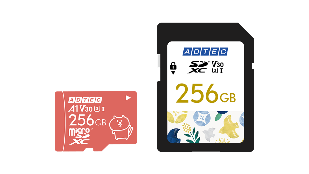 <b>コンシューマ向けSDカード<br>microSDカード</b> 画像
