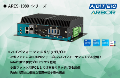 産業用/組込み用小型コンピュータ 新製品「ARES-1980」シリーズを2024年1月5日(金)発売